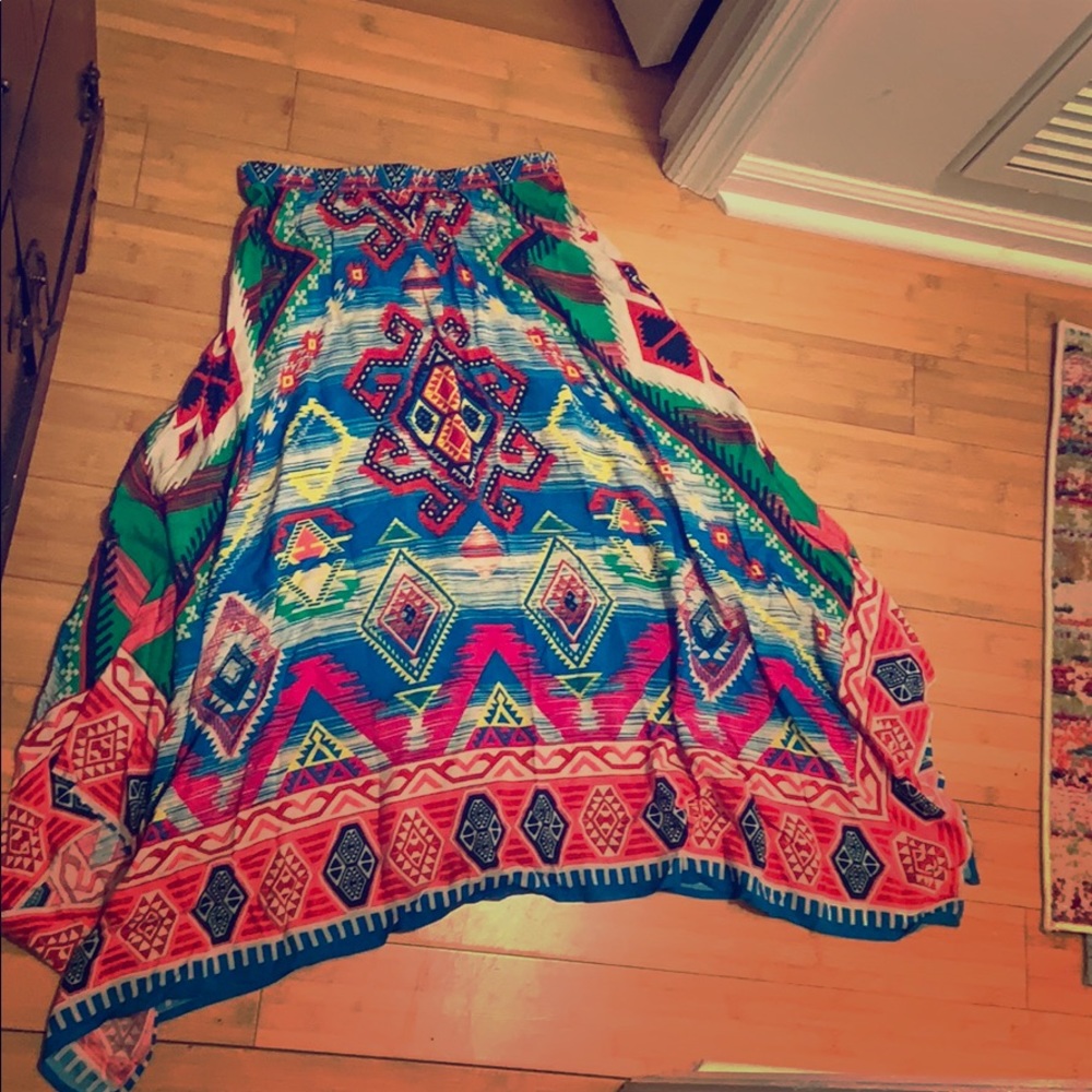 Flying tomato colorful maxi skirt